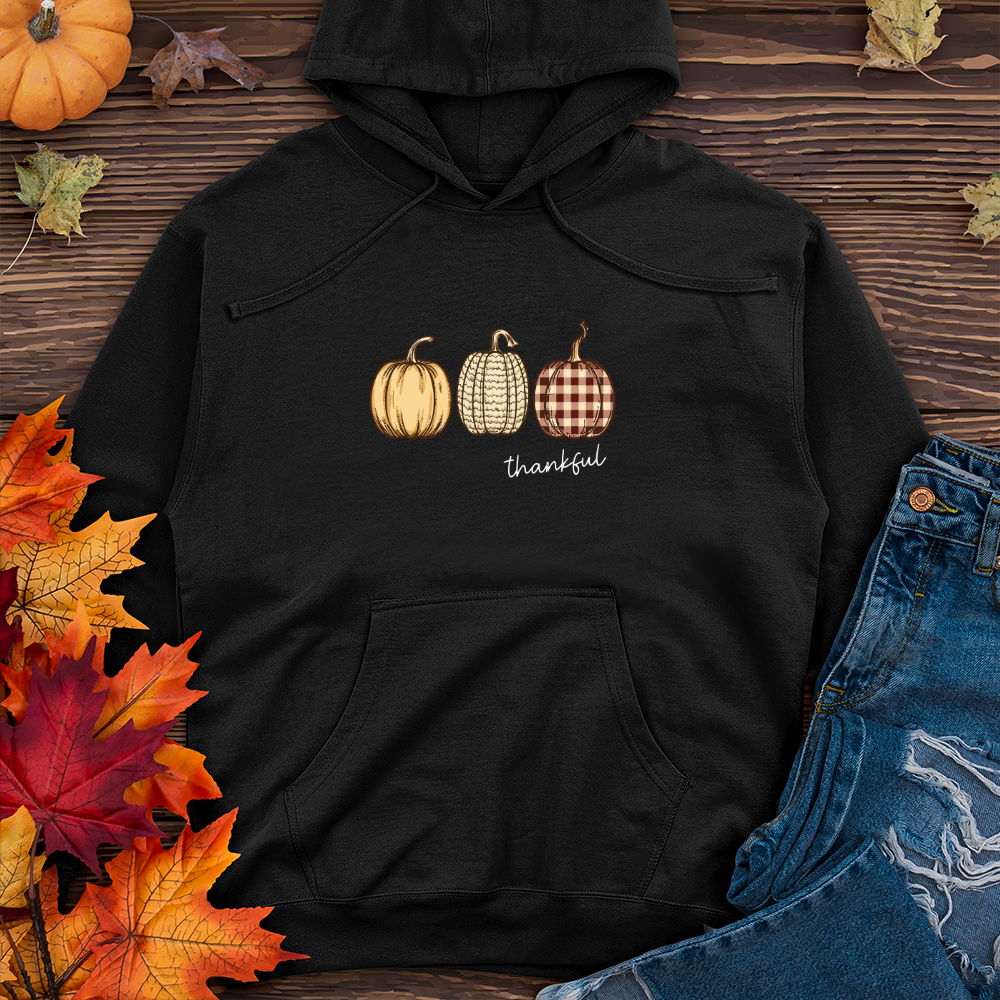 Retro Harvest Gingham Trio Midweight Hooded Sweatshirt