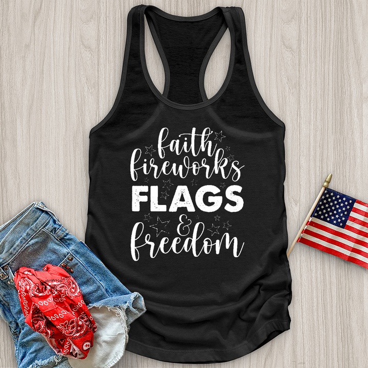 Faith Fireworks Flags & Freedom Tank Top