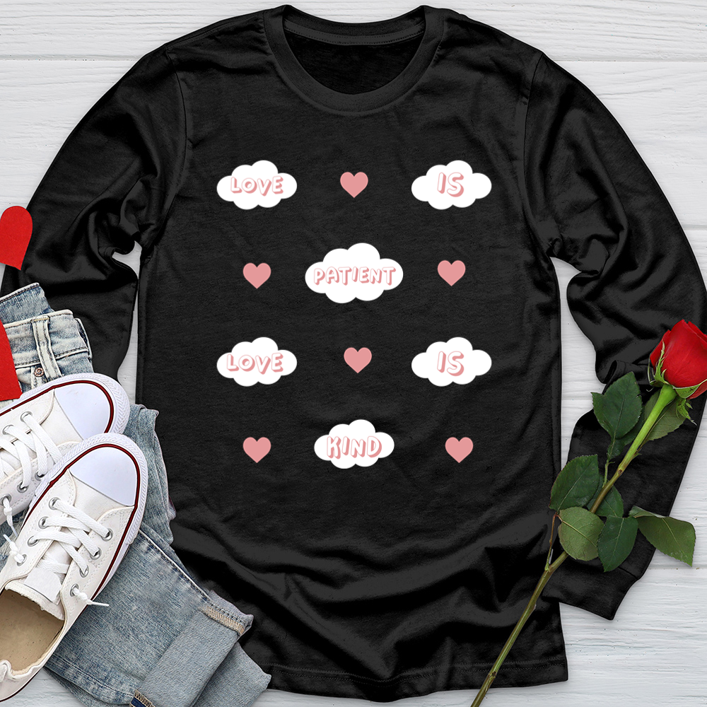 Love Is Patient Clouds Softstyle Long Sleeve