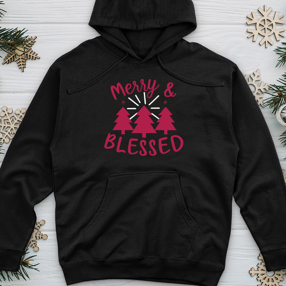 Merry & Blessed 02 Midweight Hooded Sweatshirt