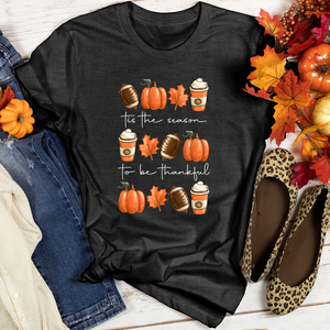 Tis Thankful Season Heathered Tee