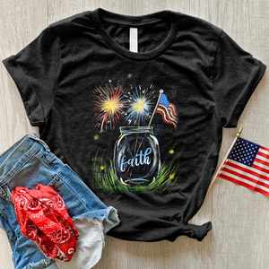 Faith Jar Fireworks Heathered Tee