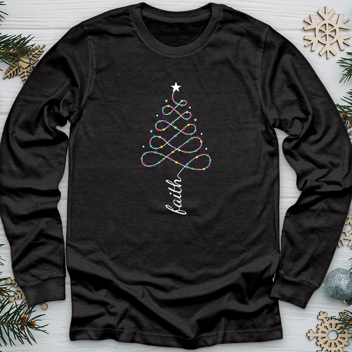 Faith Lights Tree Long Sleeve Tee