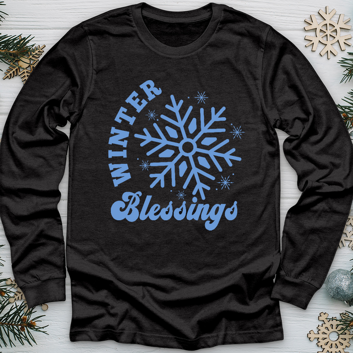 Blue Snowflake Long Sleeve Tee