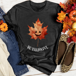 Be Thankful Leaf Heathered Tee