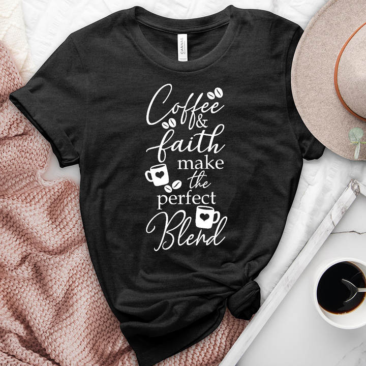 Coffee And Faith Blend Heathered Tee