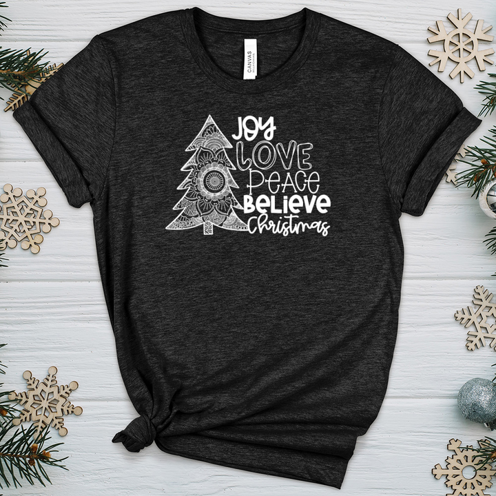 Joy Love Peace Heathered Tee