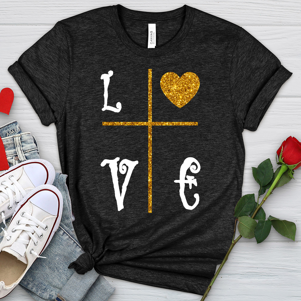 Love Cross Heathered Tee