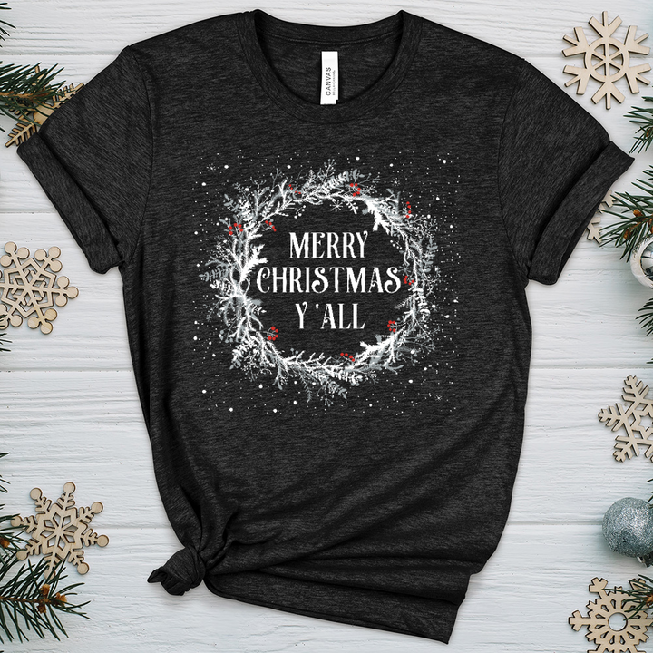 Merry Christmas Year Y'all Heathered Tee