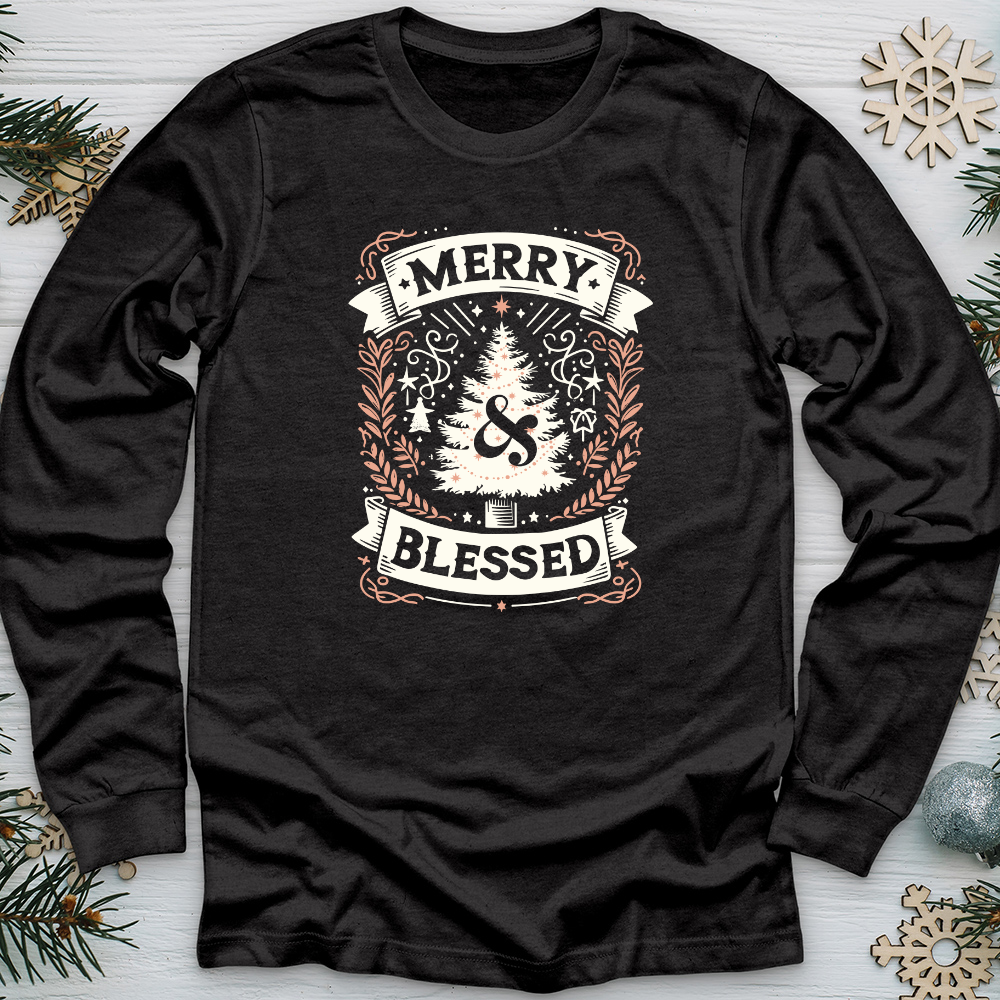 Merry & Blessed Long Sleeve Tee