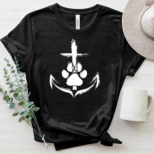 Anchor Paw Print Heathered Tee