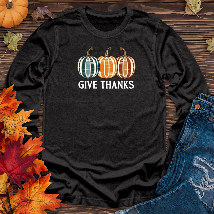 Retro Pumpkin Trio Long Sleeve Tee