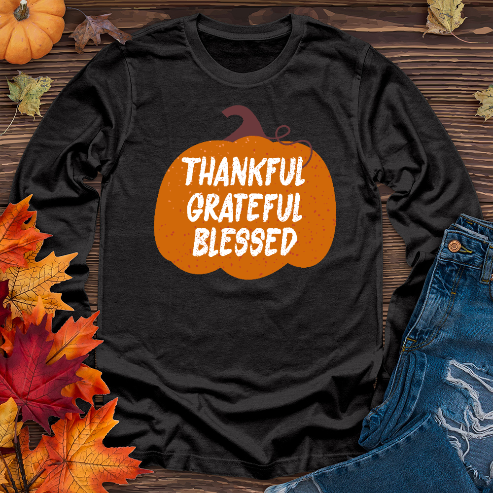 TGB Autumn Pumpkin Scene Long Sleeve Tee