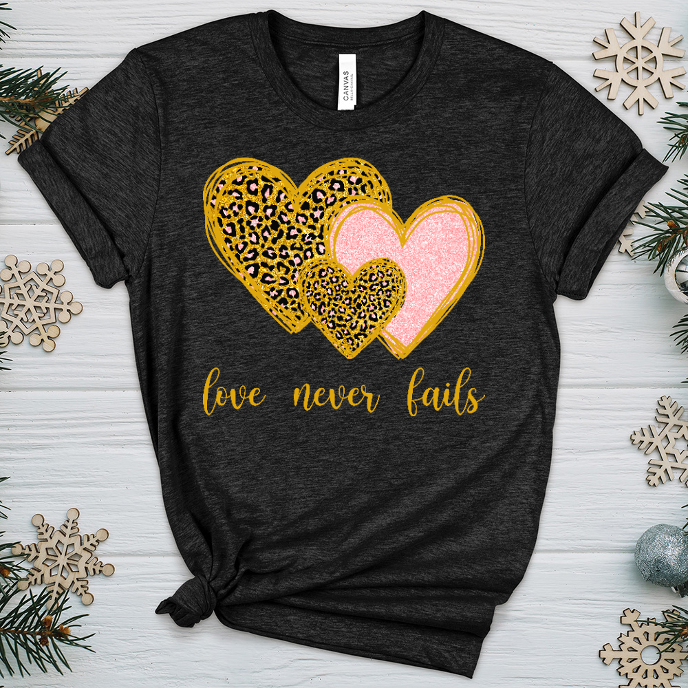 Love Never Fails V3 Heathered Tee