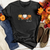 Vintage Cozy Floral Trio Pumpkins Heathered Tee