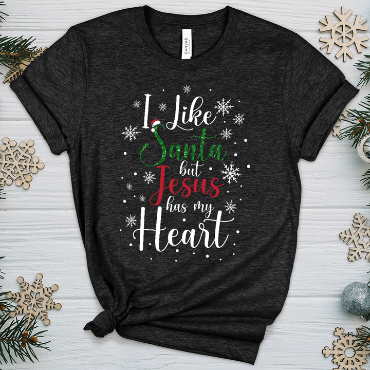 Jesus Has My Heart Heathered Tee