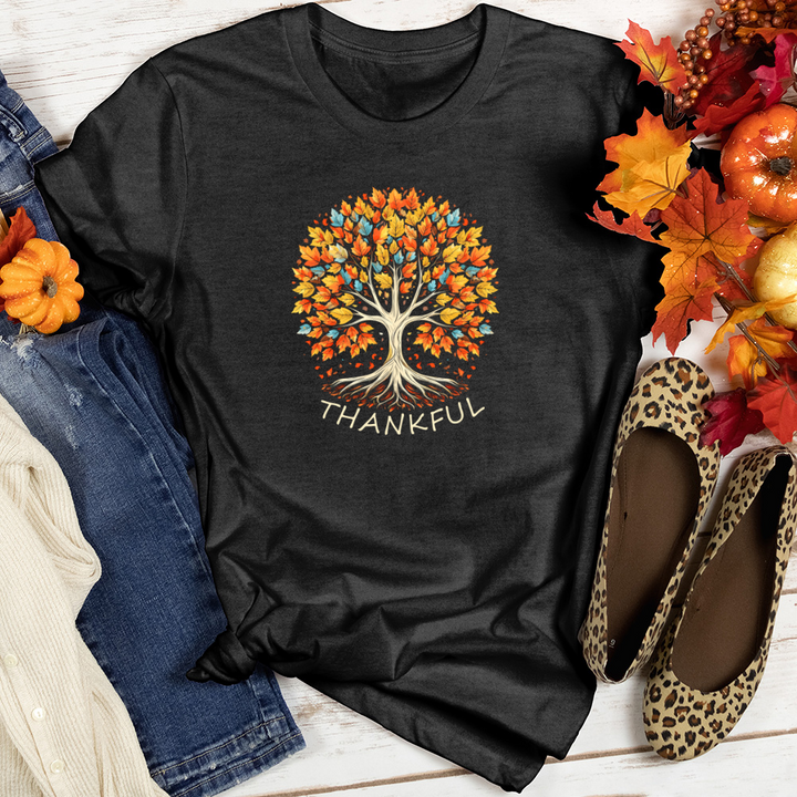 Vintage Kaleidoscope Fall Tree Heathered Tee