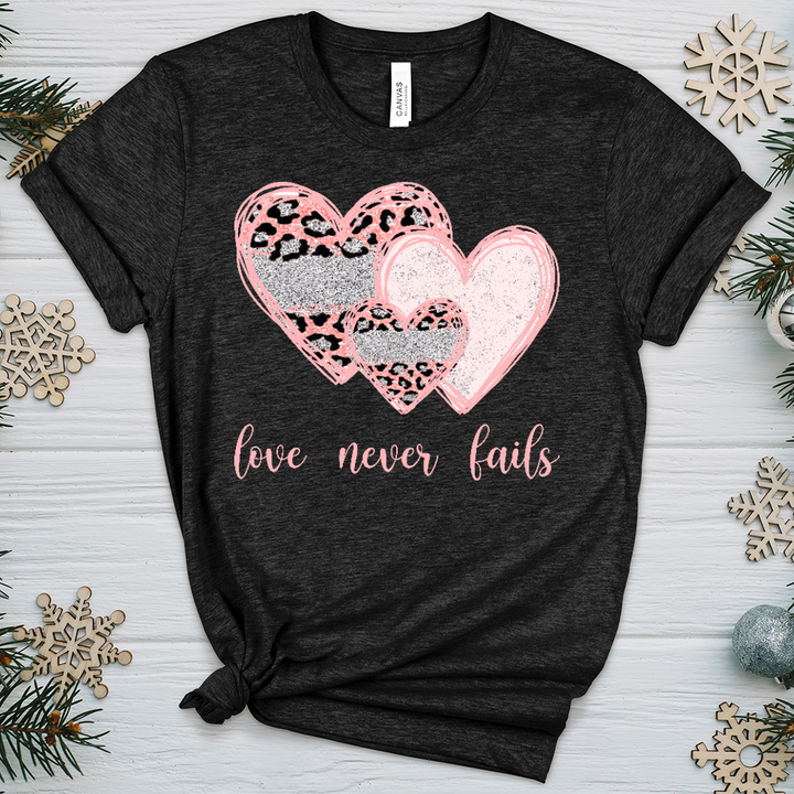 Love Never Fails V7 Heathered Tee