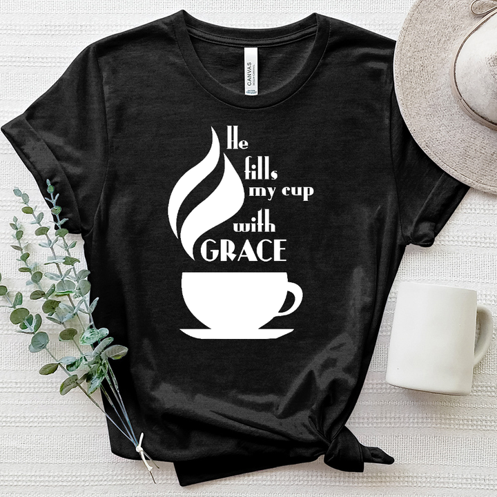 He Fills my Cup Heathered Tee