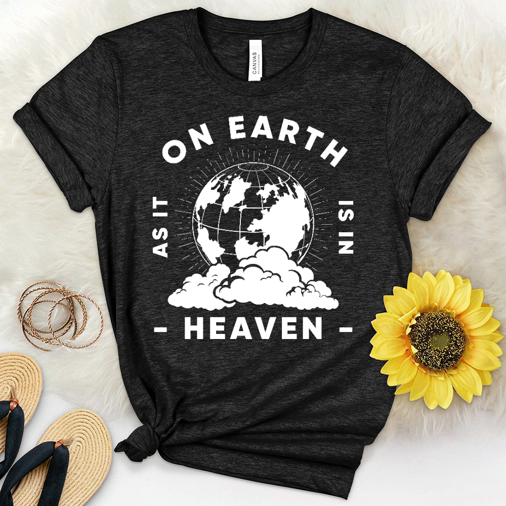 On Earth As In Heaven Heathered Tee