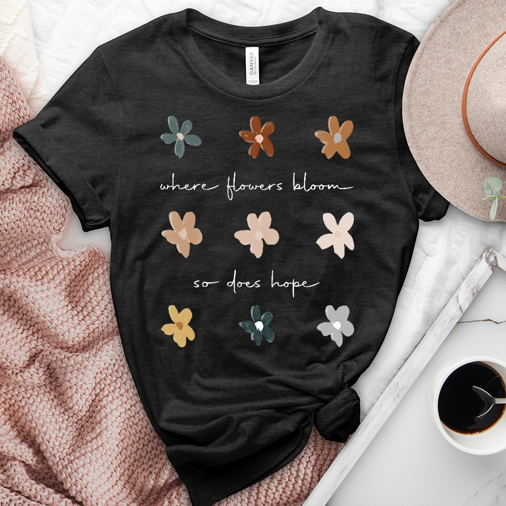 Where Flowers Bloom Heathered Tee