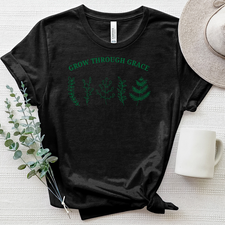 Grow Through Grace Plant Heathered Tee