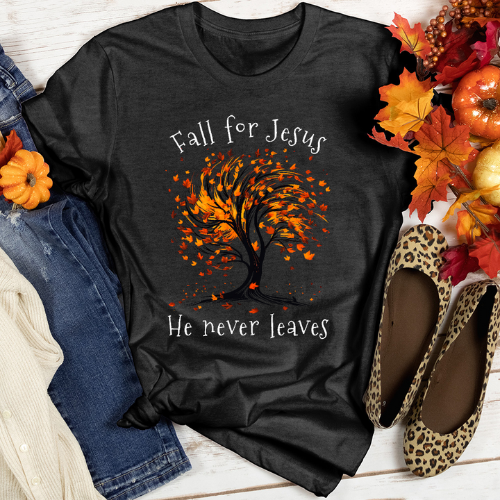 Fall For Jesus Swirl Heathered Tee