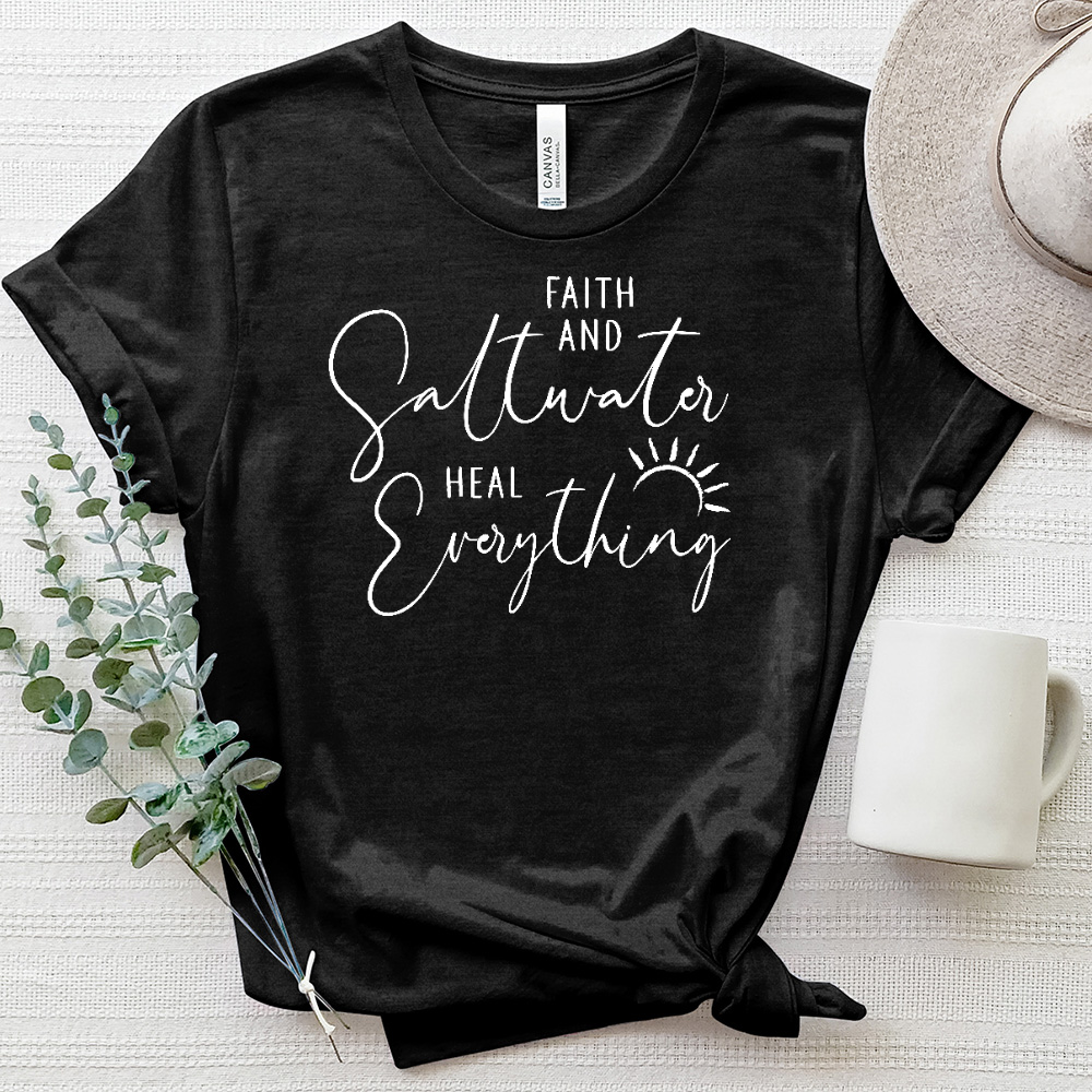 Faith and Saltwater Heathered Tee