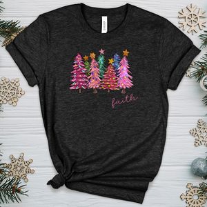 Faith Pink Tree Heathered Tee