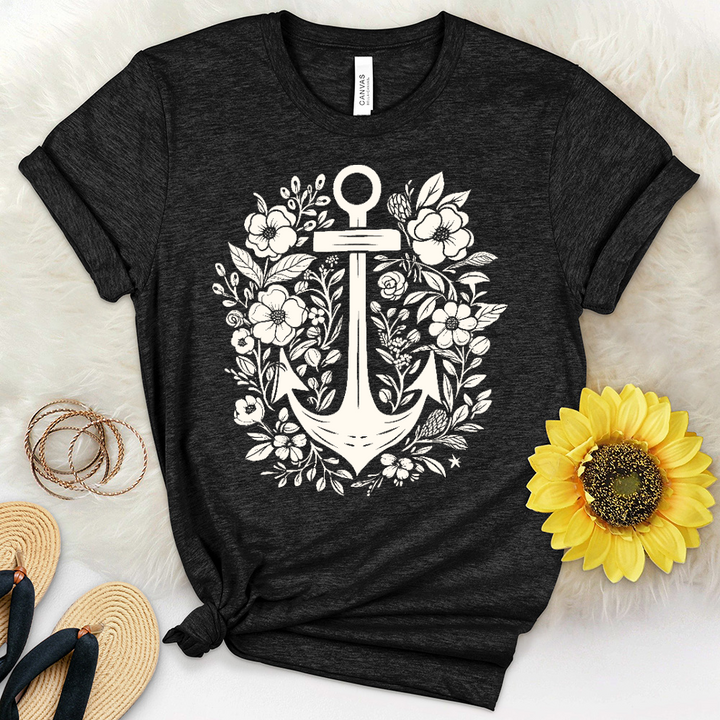 Anchor Flower Heathered Tee