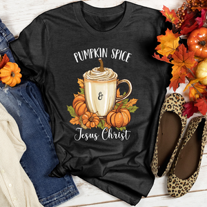 Autumn Latte Pumpkin Heathered Tee