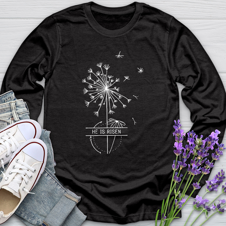 He Is Risen Dandelion Long Sleeve Tee