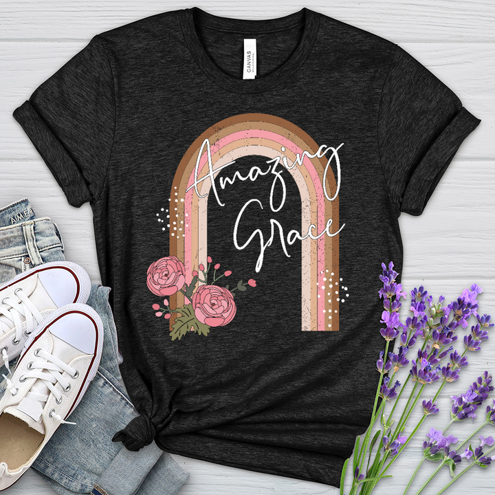 Amazing Grace Flower Arch Heathered  Tee