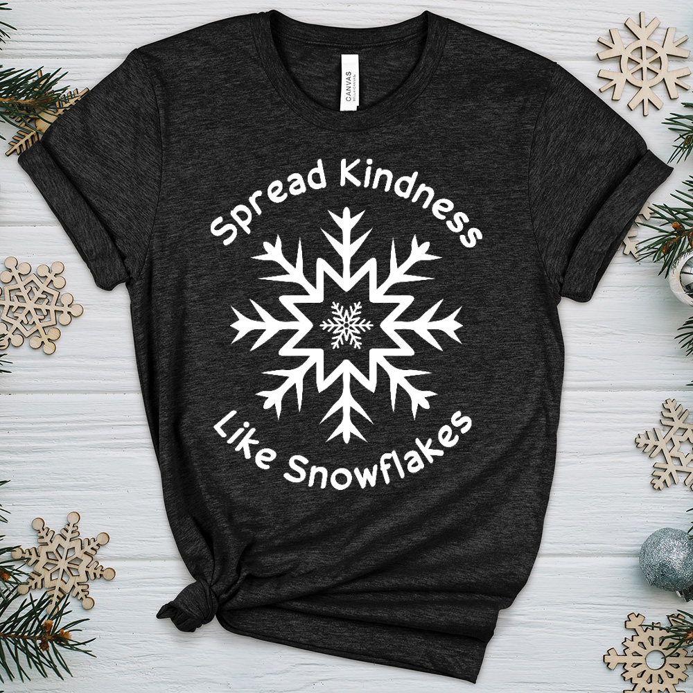 Spread Kindness Like Snowflakes Heathered Tee