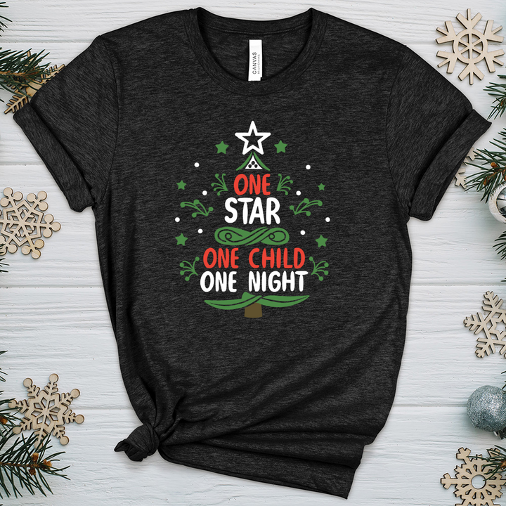 One star one child one night Heathered Tee