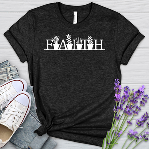 Faith Garden Letters Heathered Tee