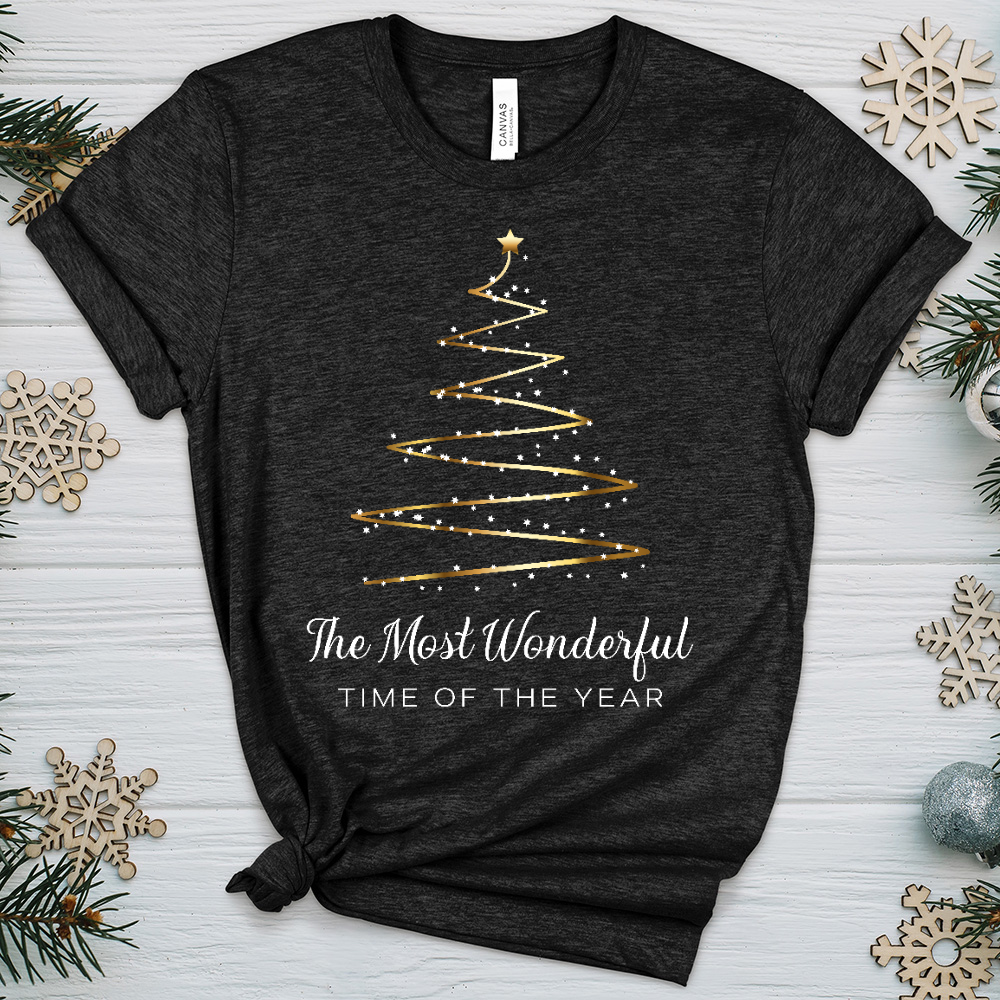 Most Wonderful Christmas Tree Heathered Tee