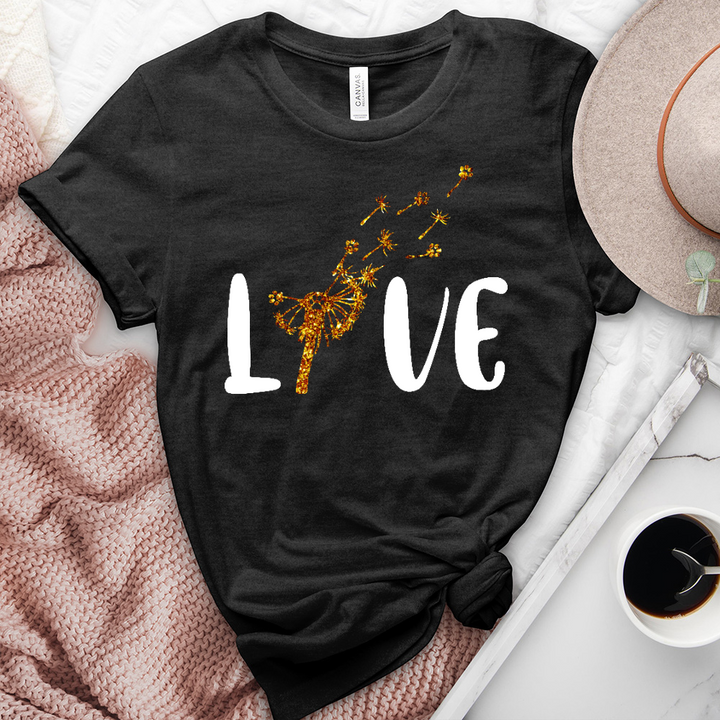 Gold Floating Paw Prints Heathered Tee