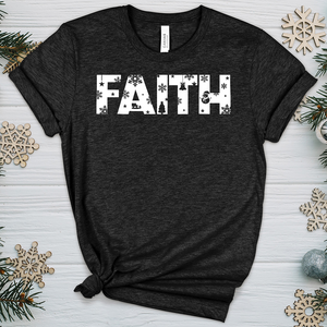 Faith Winter Font Heathered Tee