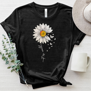 It Is Well Flower Stem Heathered Tee