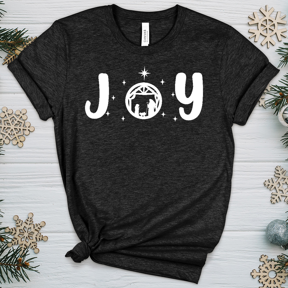 Joy Nativity Heathered Tee