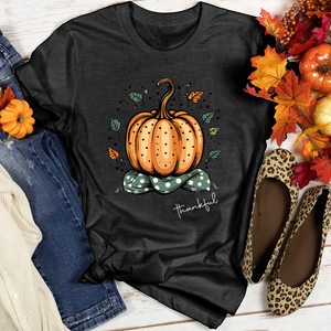 Cozy Dot Pumpkin Vibes Heathered Tee