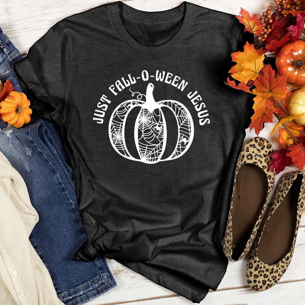 Fall-o-ween Jesus Halloween Heathered Tee