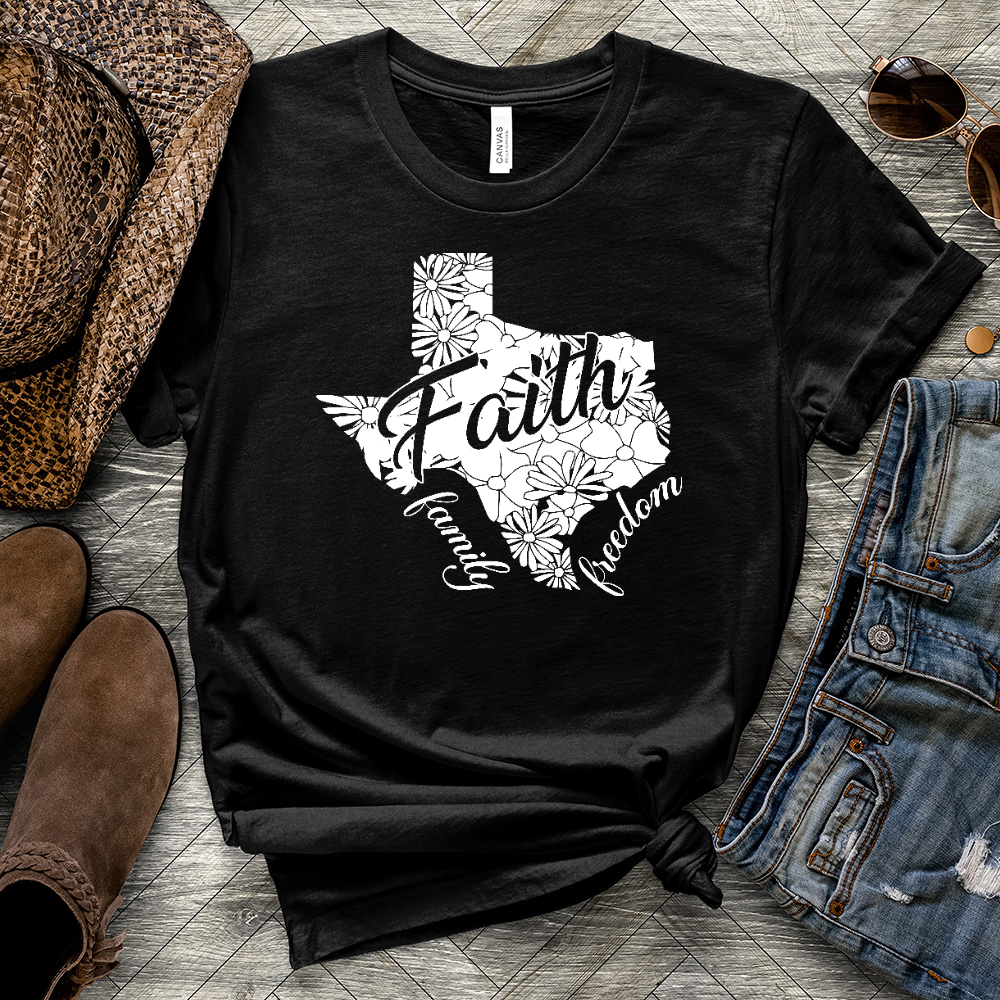 Faith Family Freedom Heathered Tee