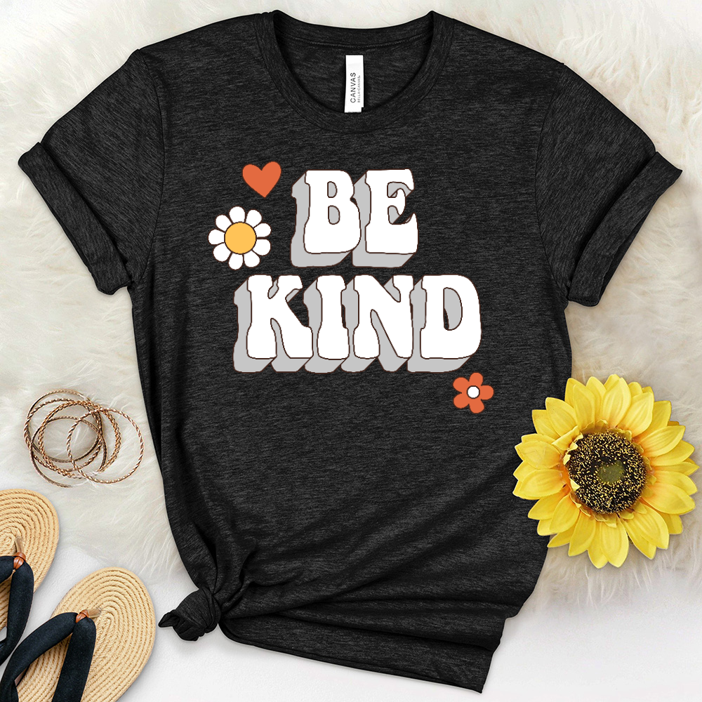 Groovy Be Kind Heathered Tee