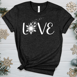 Love Snowflake Heathered Tee