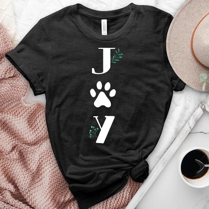 Joy Paw Print Heathered Tee