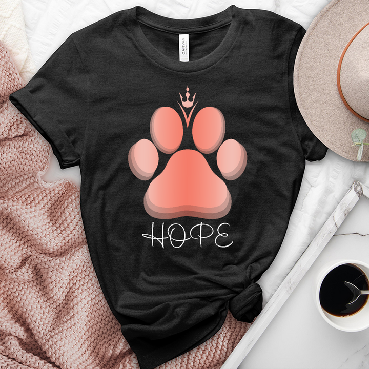 Hope Paw Print Heathered Tee