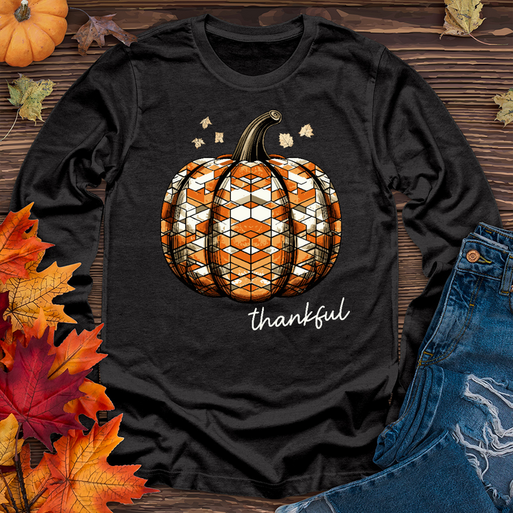 Thankful Glass Pumpkin Long Sleeve Tee