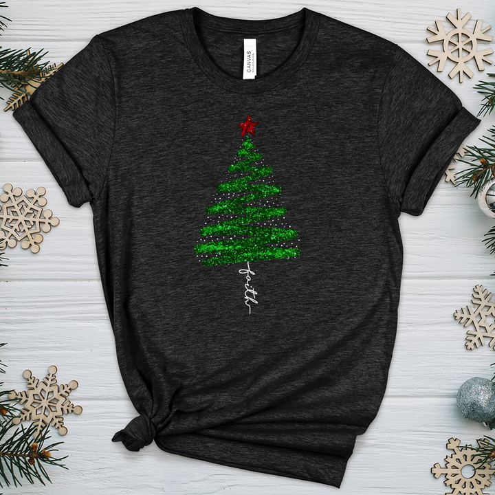 Green Sparkling Tree Heathered Tee